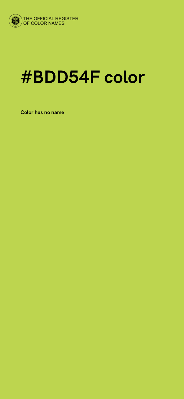 #BDD54F color image