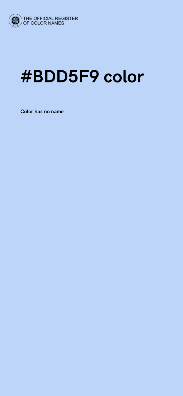 #BDD5F9 color image
