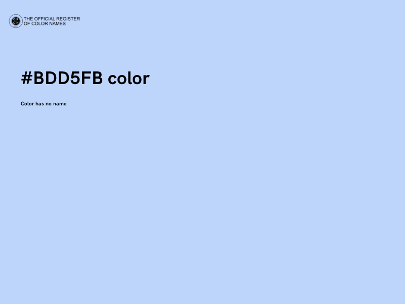 #BDD5FB color image
