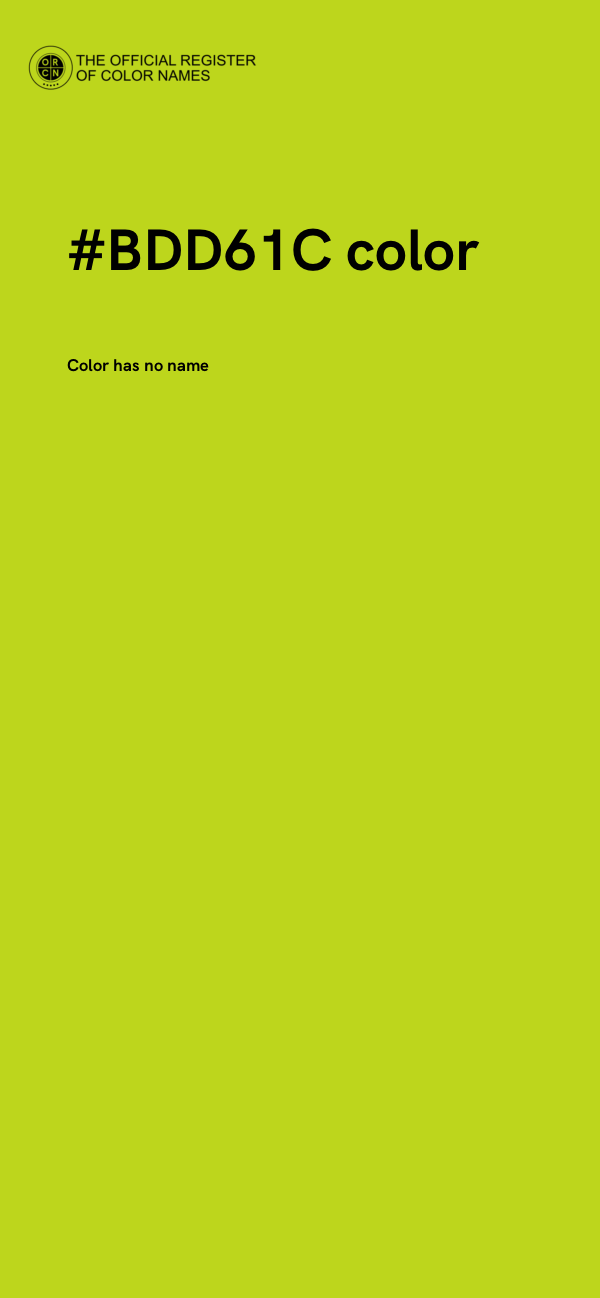 #BDD61C color image