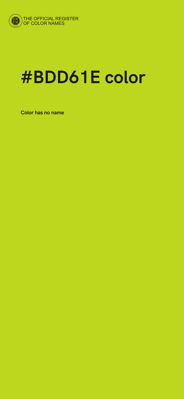 #BDD61E color image