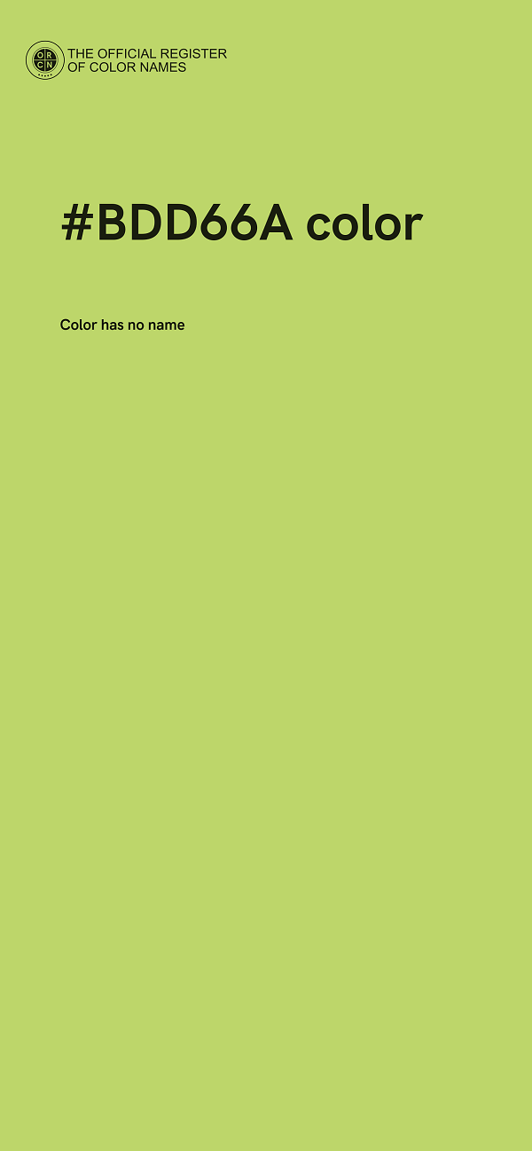#BDD66A color image