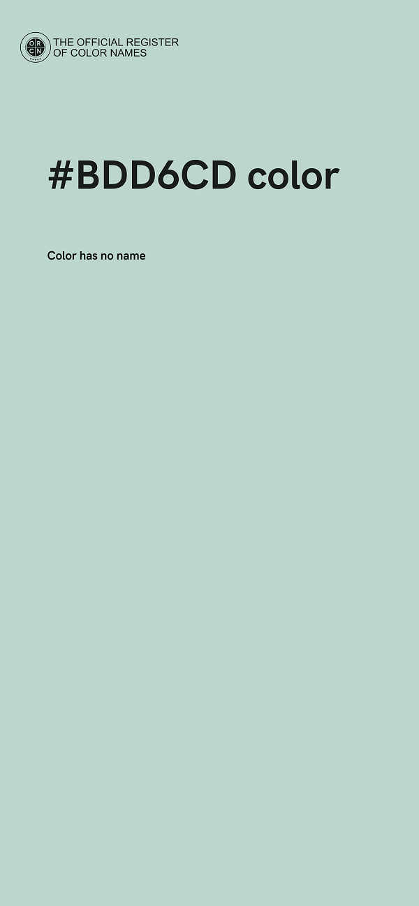 #BDD6CD color image