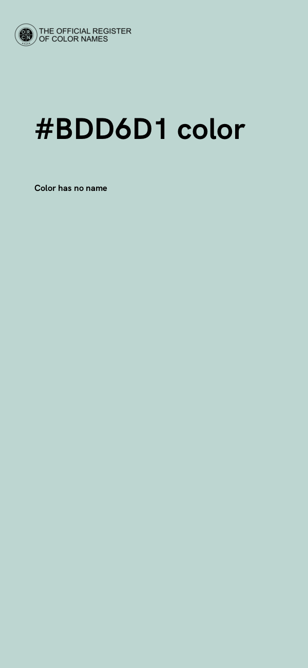 #BDD6D1 color image