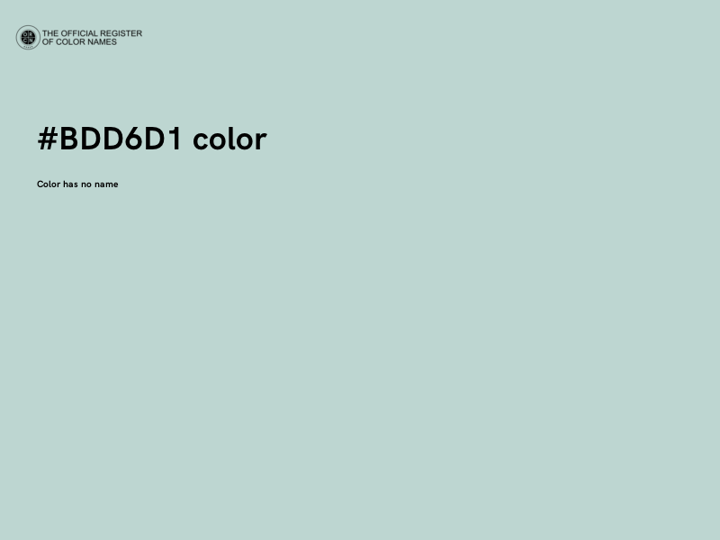 #BDD6D1 color image