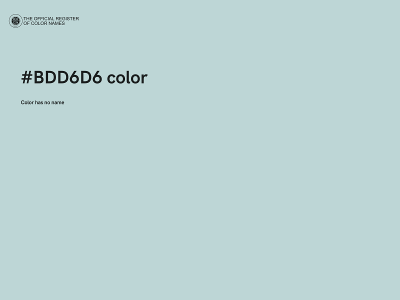 #BDD6D6 color image