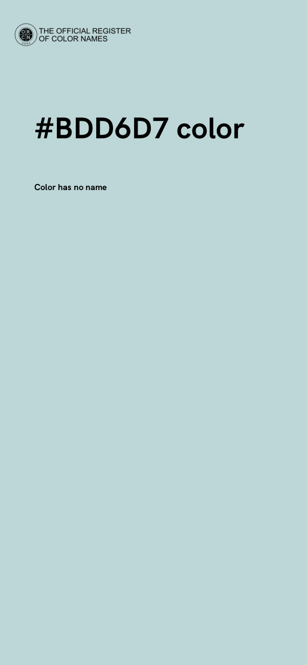 #BDD6D7 color image