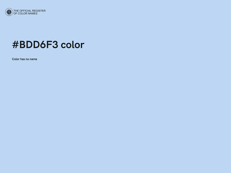 #BDD6F3 color image