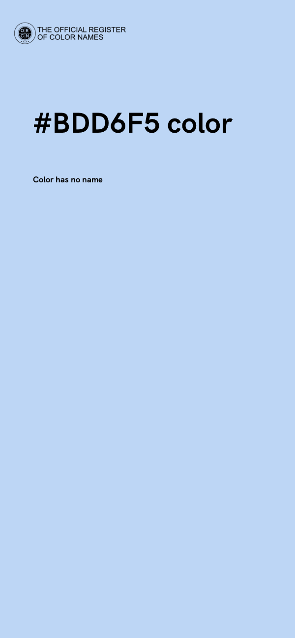 #BDD6F5 color image