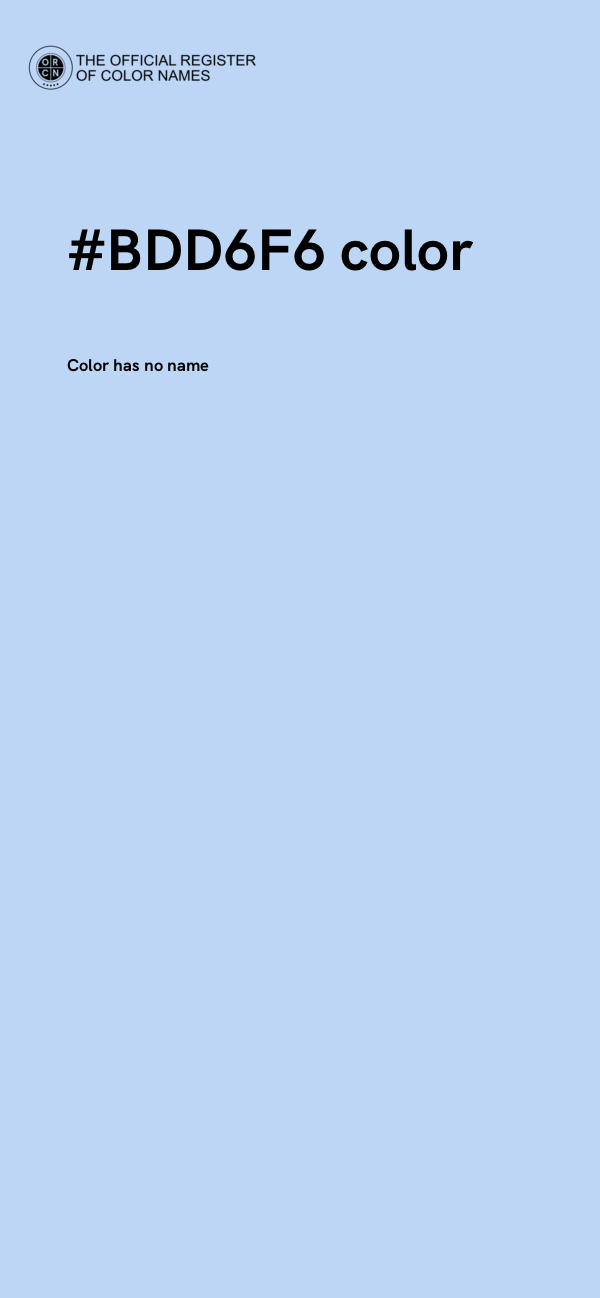 #BDD6F6 color image