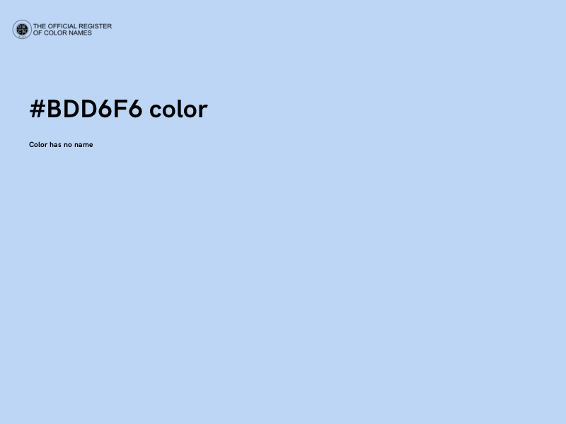#BDD6F6 color image