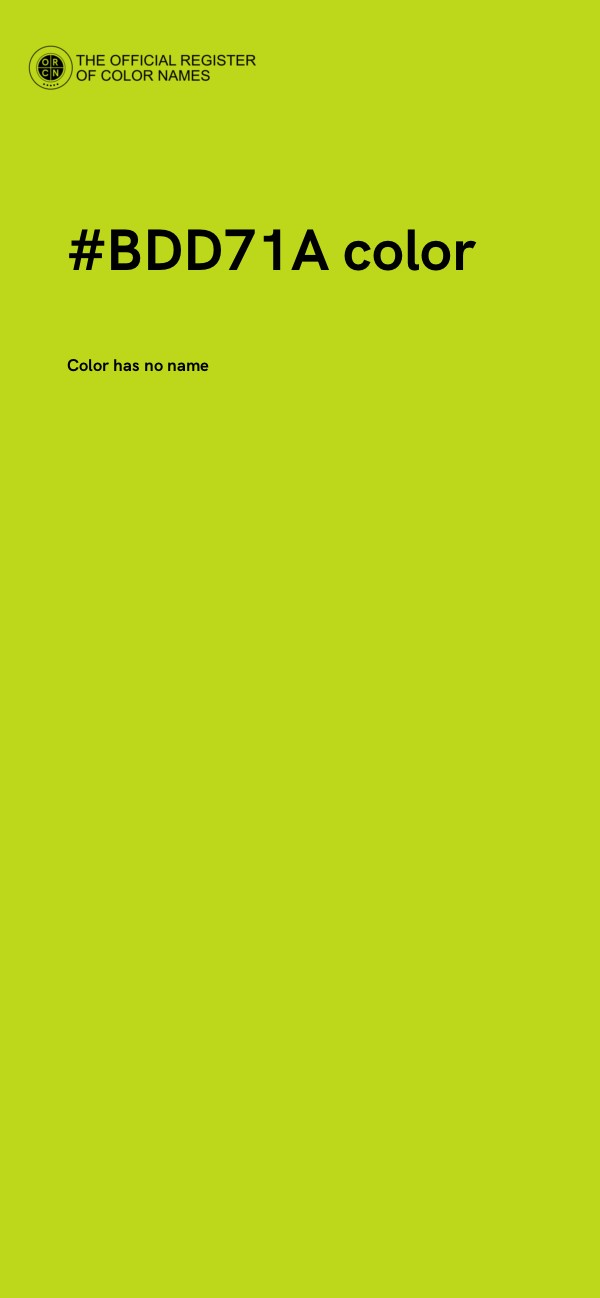 #BDD71A color image