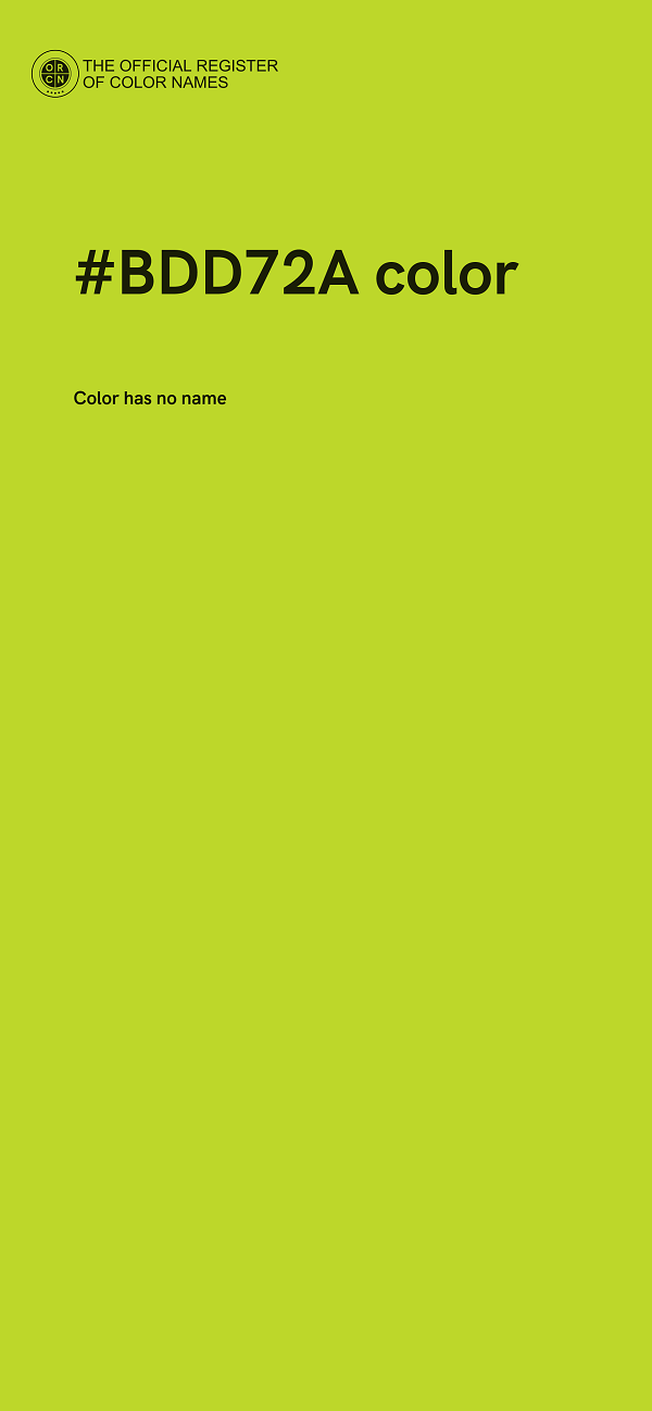 #BDD72A color image