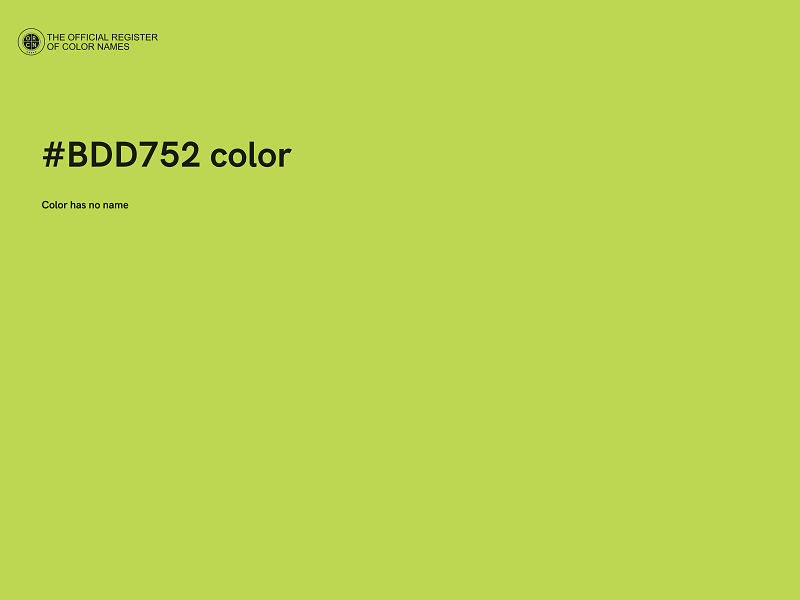 #BDD752 color image