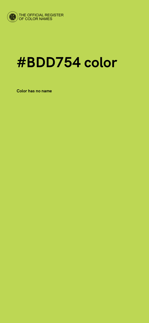 #BDD754 color image
