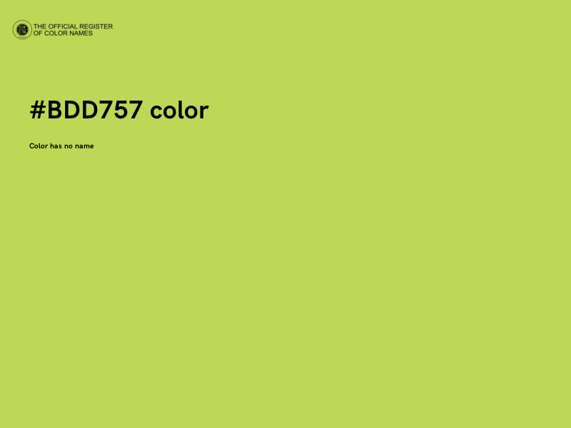 #BDD757 color image