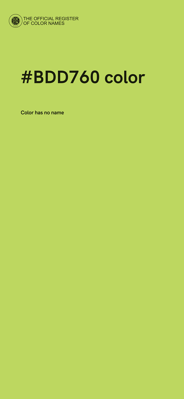 #BDD760 color image