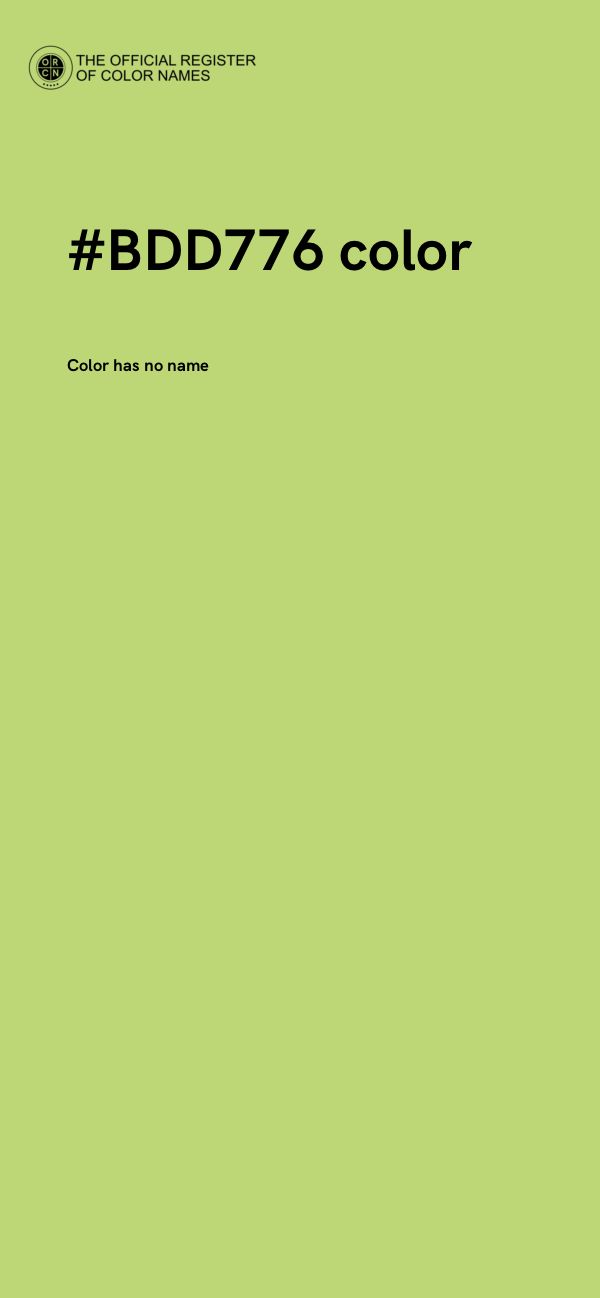 #BDD776 color image