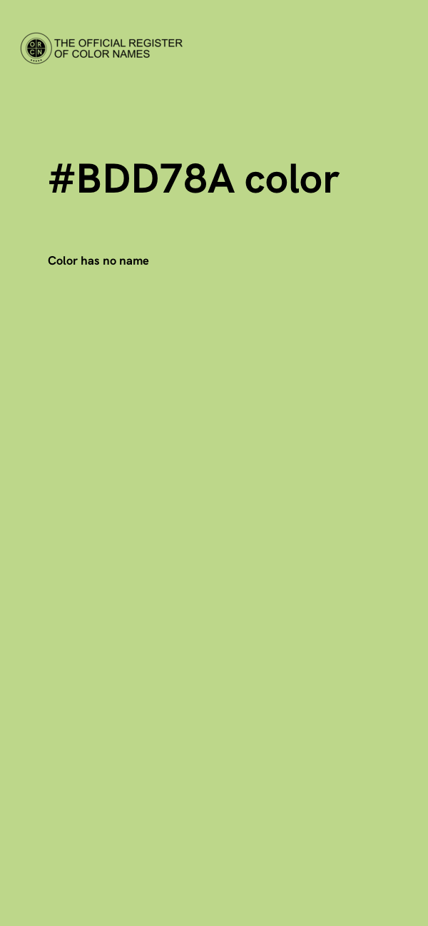 #BDD78A color image