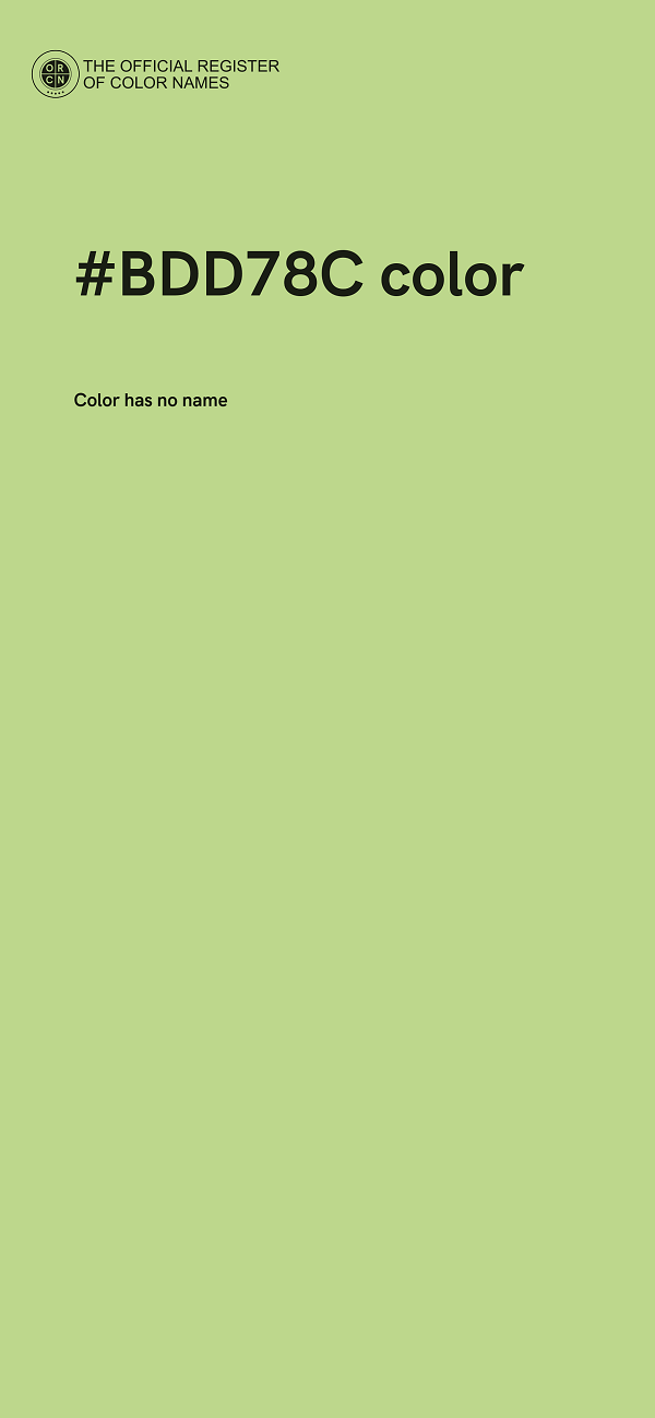 #BDD78C color image