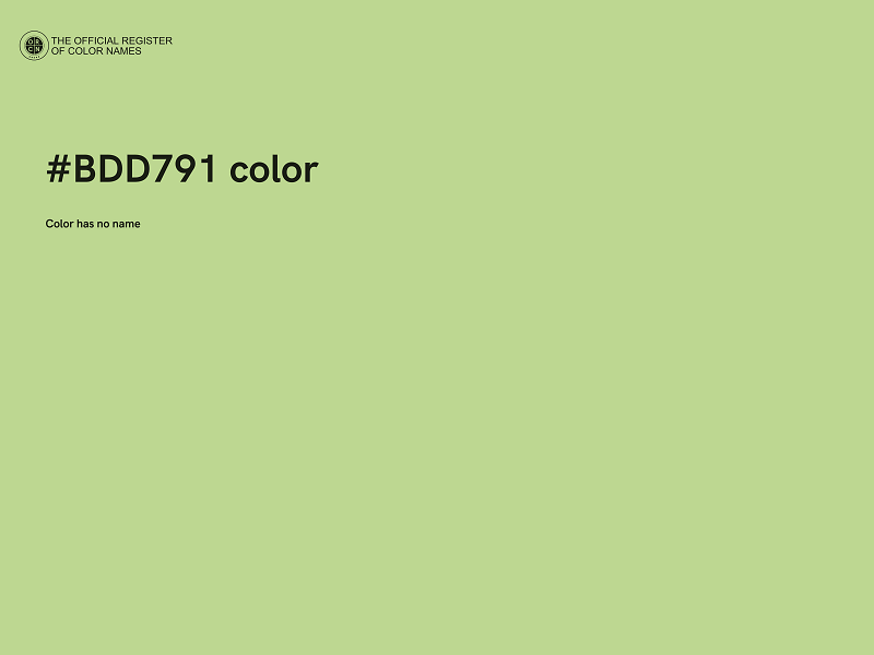 #BDD791 color image