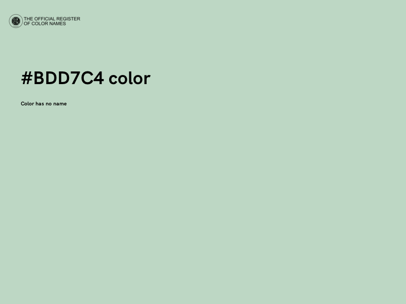#BDD7C4 color image