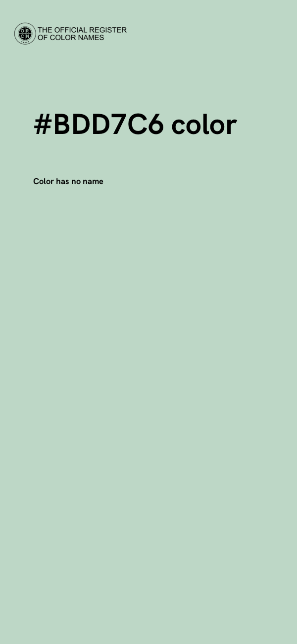 #BDD7C6 color image