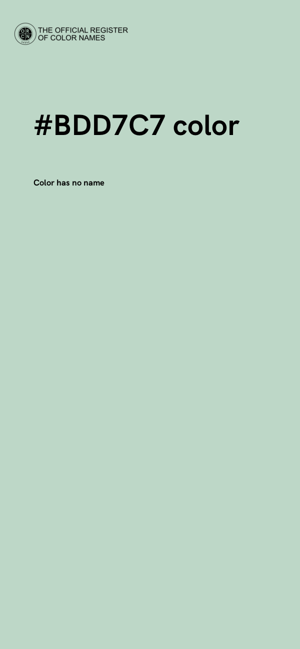 #BDD7C7 color image