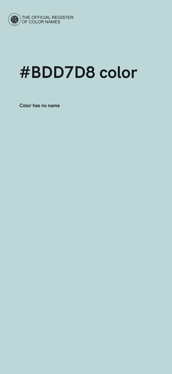 #BDD7D8 color image
