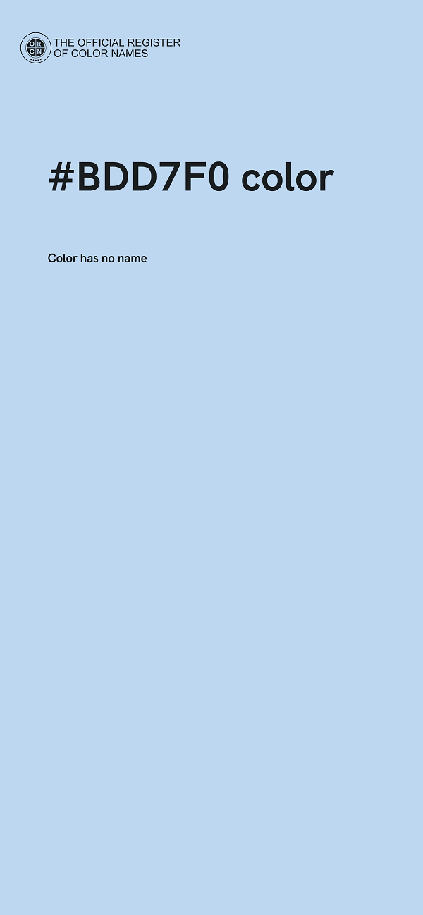#BDD7F0 color image