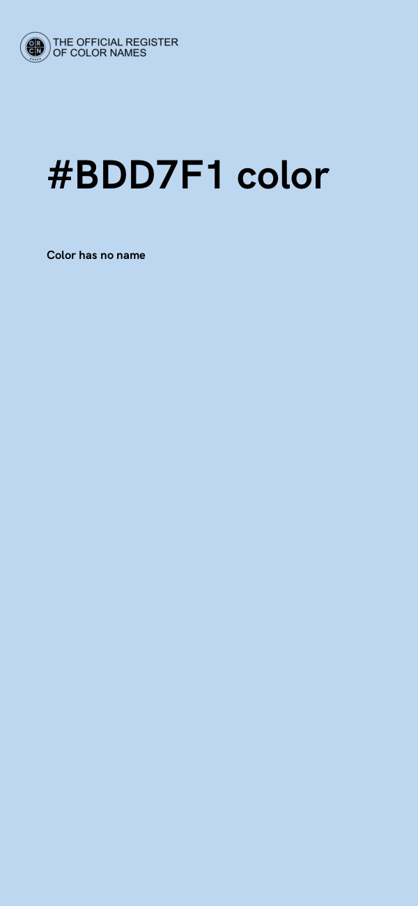 #BDD7F1 color image