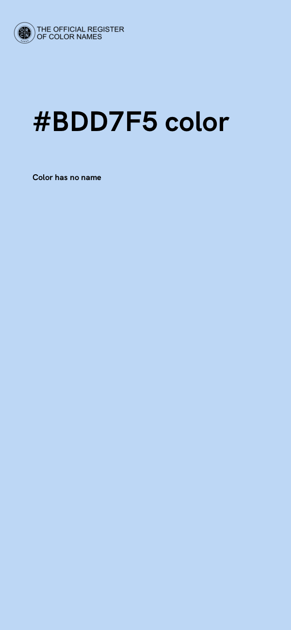 #BDD7F5 color image