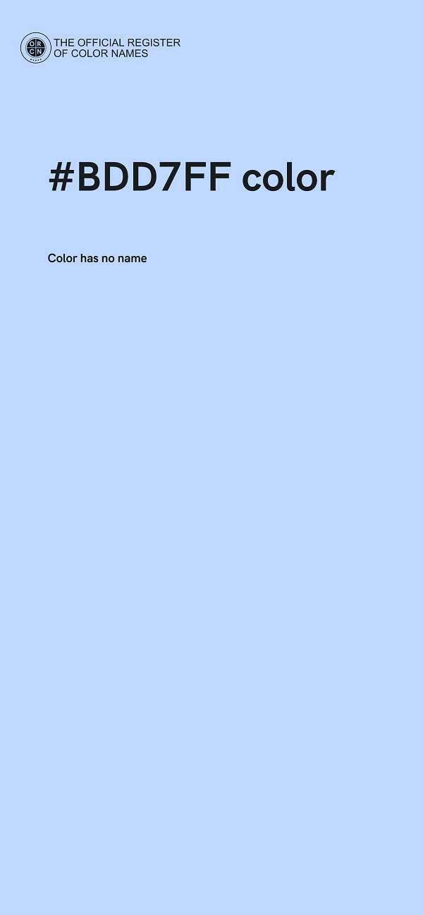 #BDD7FF color image