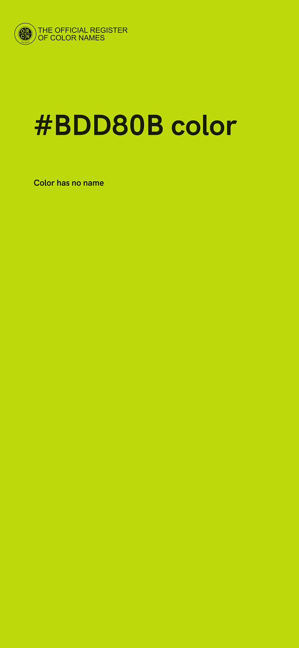 #BDD80B color image