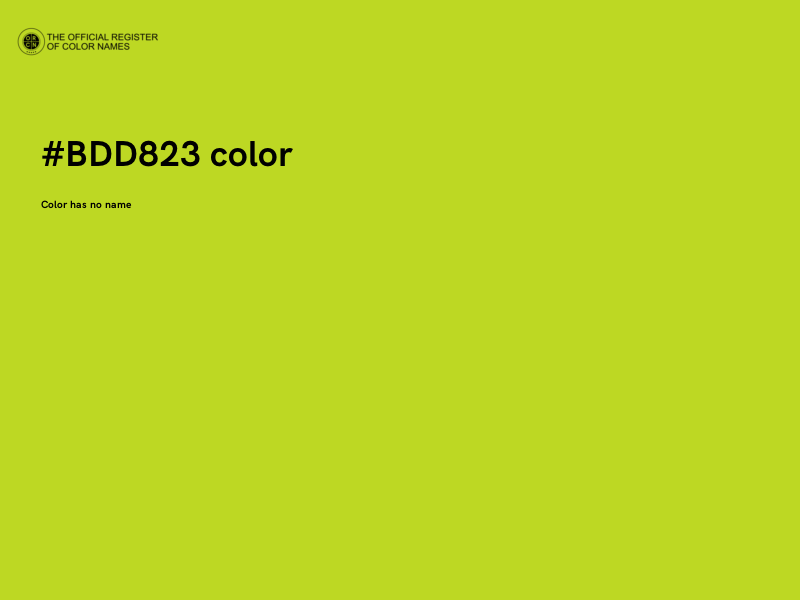 #BDD823 color image