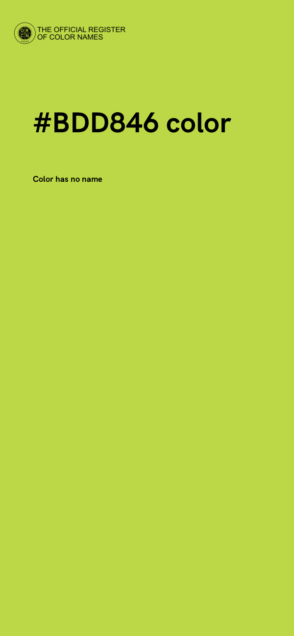 #BDD846 color image