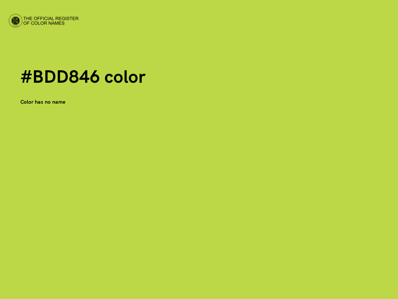 #BDD846 color image