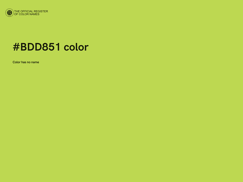 #BDD851 color image