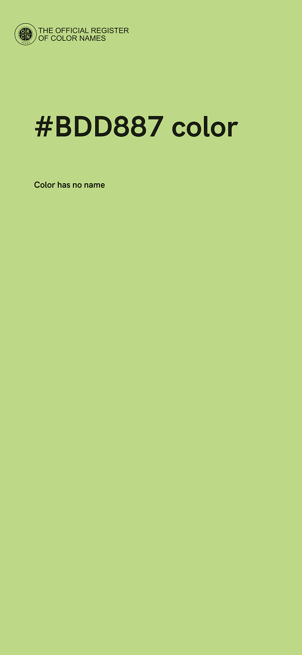 #BDD887 color image
