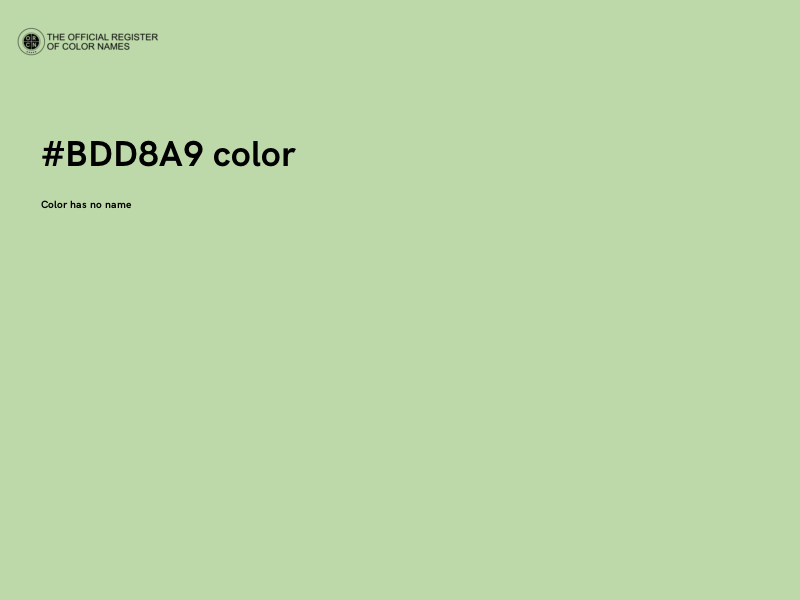 #BDD8A9 color image