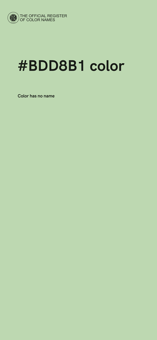 #BDD8B1 color image