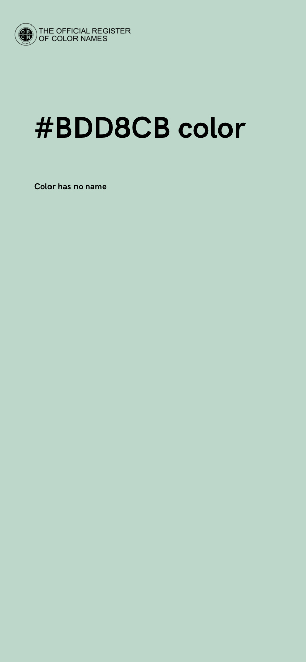 #BDD8CB color image
