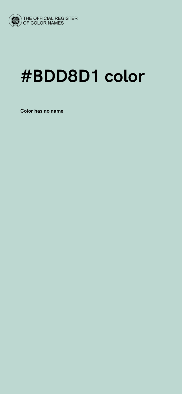 #BDD8D1 color image