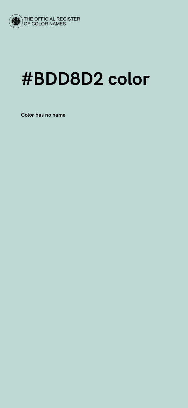 #BDD8D2 color image