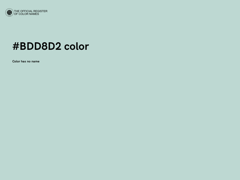 #BDD8D2 color image