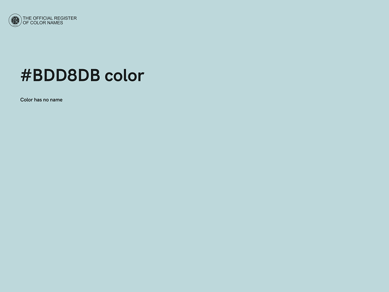 #BDD8DB color image