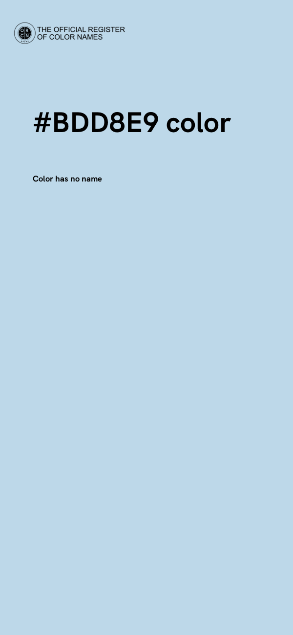 #BDD8E9 color image
