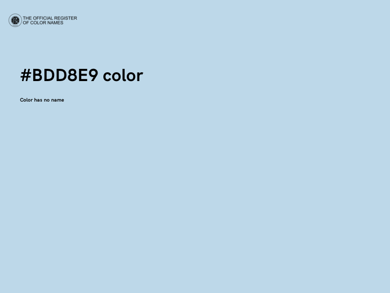 #BDD8E9 color image