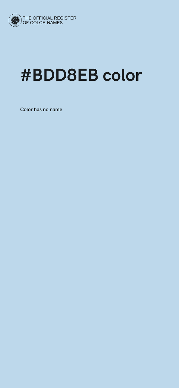 #BDD8EB color image