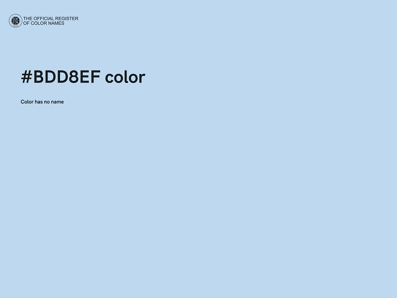 #BDD8EF color image